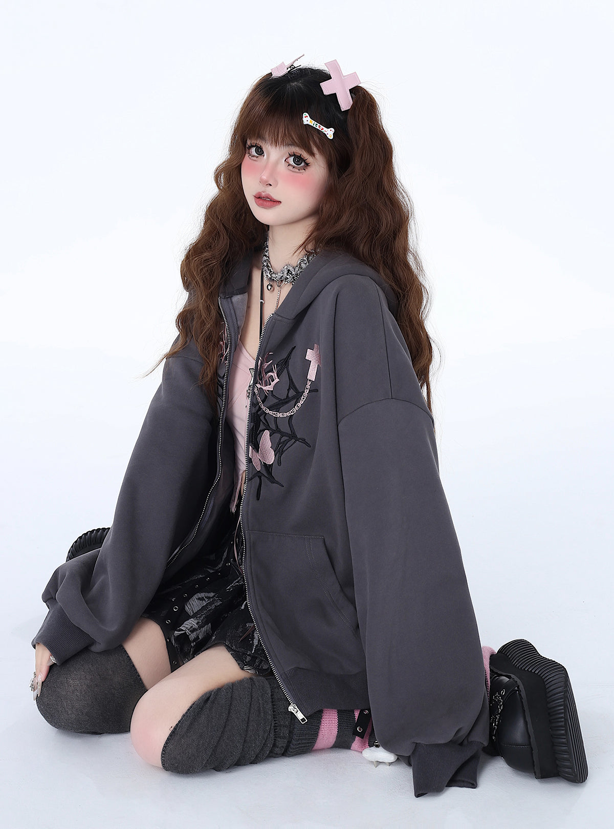 Versatile Niche Hoodie Punk Loose Sweet