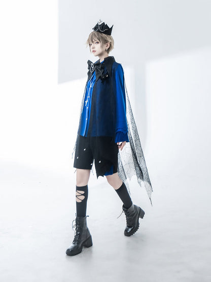 Élégant ensemble prince-cravate, nœud papillon et chemise demi-pantalon