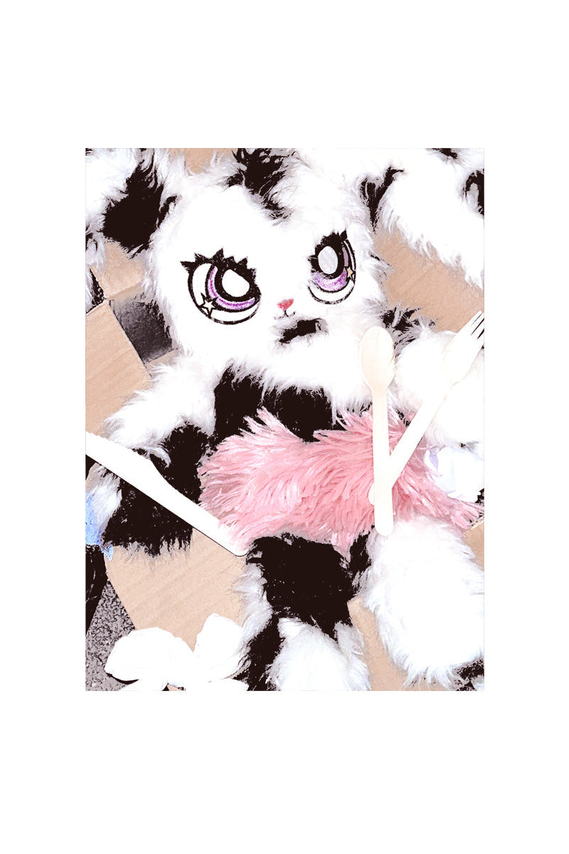 Bunny Print Sleeve Top Placket