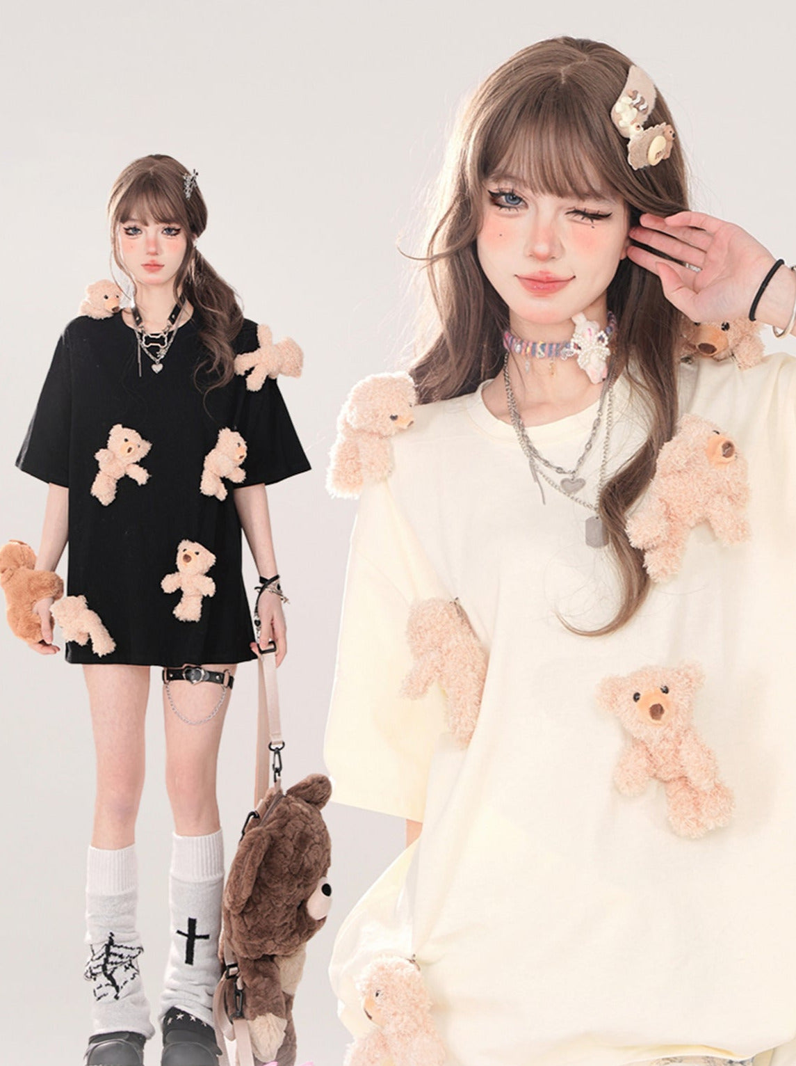 Niche Bear Loose Cute T-shirt