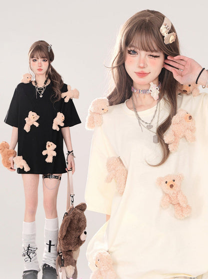 Niche Bear Loose Cute T-shirt