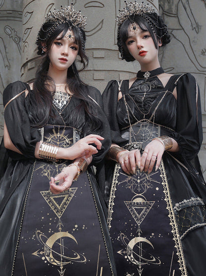 Full Sleeve Model Sheer Short Yarn Dress Shoulder + Sass + Nightmare Horus