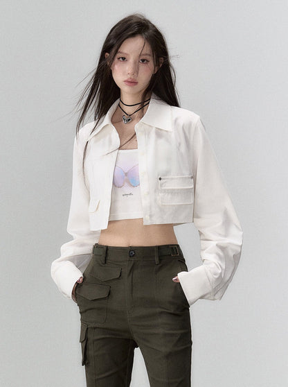 Jupe tendance deux pièces veste manteau + short