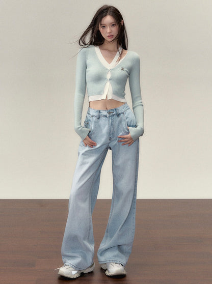 Short Faux Two-piece Sweater