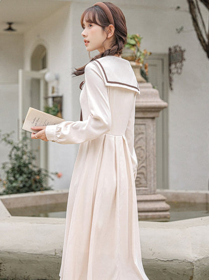 French Retro College Style Dress