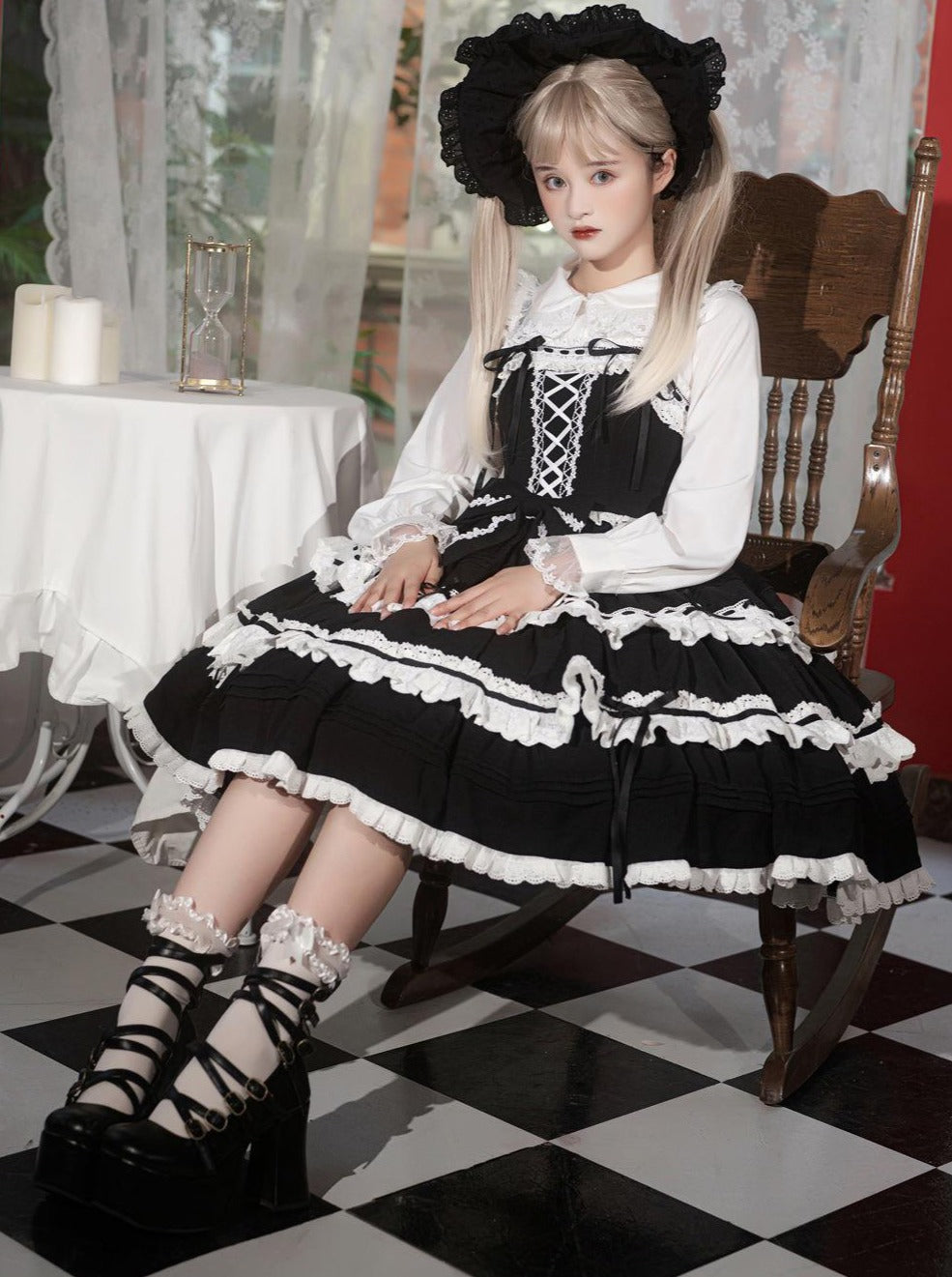 Suspender Dress Design Lace-up
