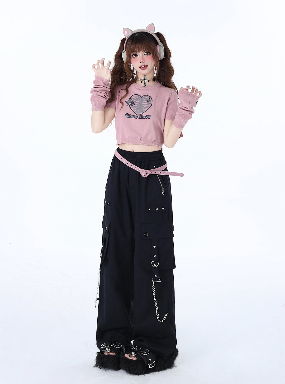 Pantalon cargo ample et doux