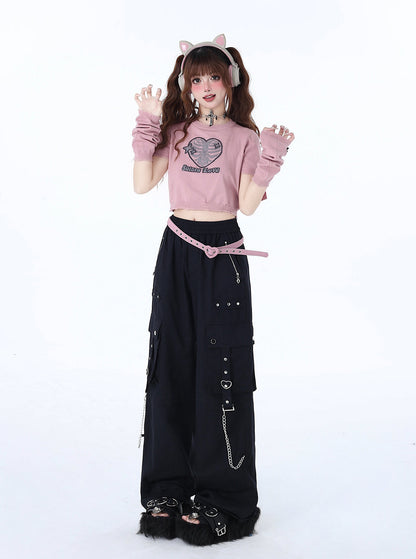 Pantalon cargo ample et doux