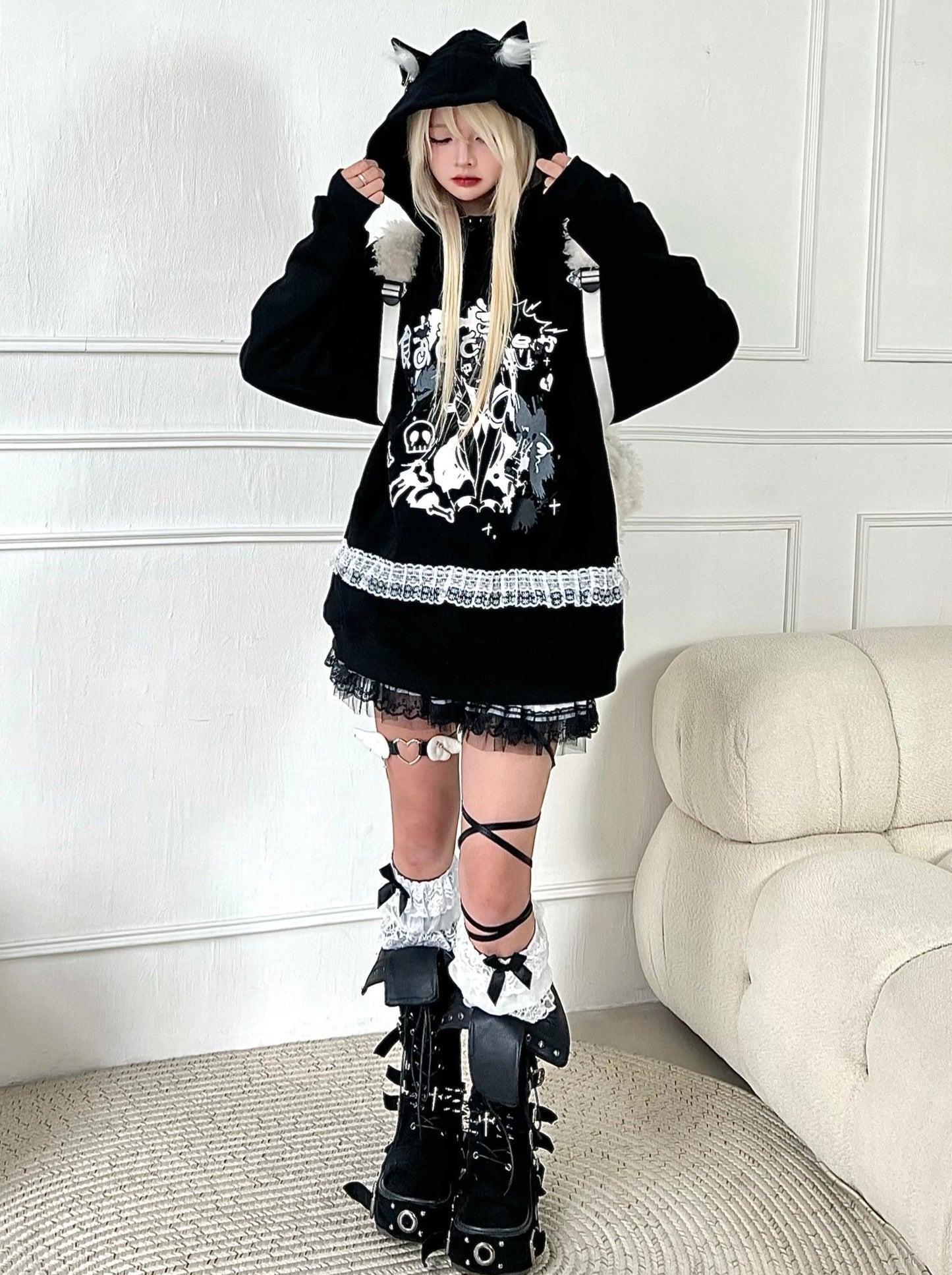 Sweat à capuche Catgirl Over Hooded