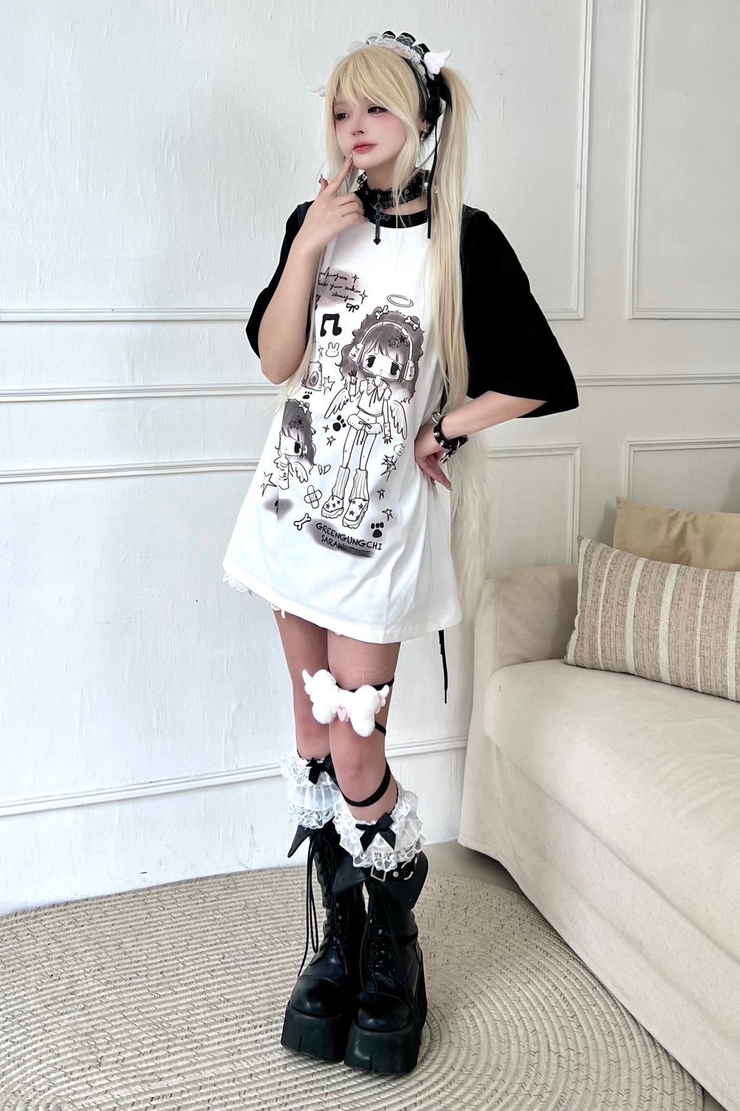 Tops Angel Loose Neighborhood👼Bicolor Over