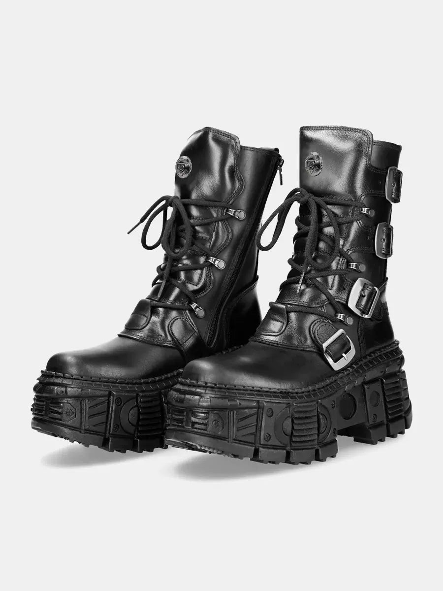 Sole Style Power Boots Metal Half Street Punk Dark