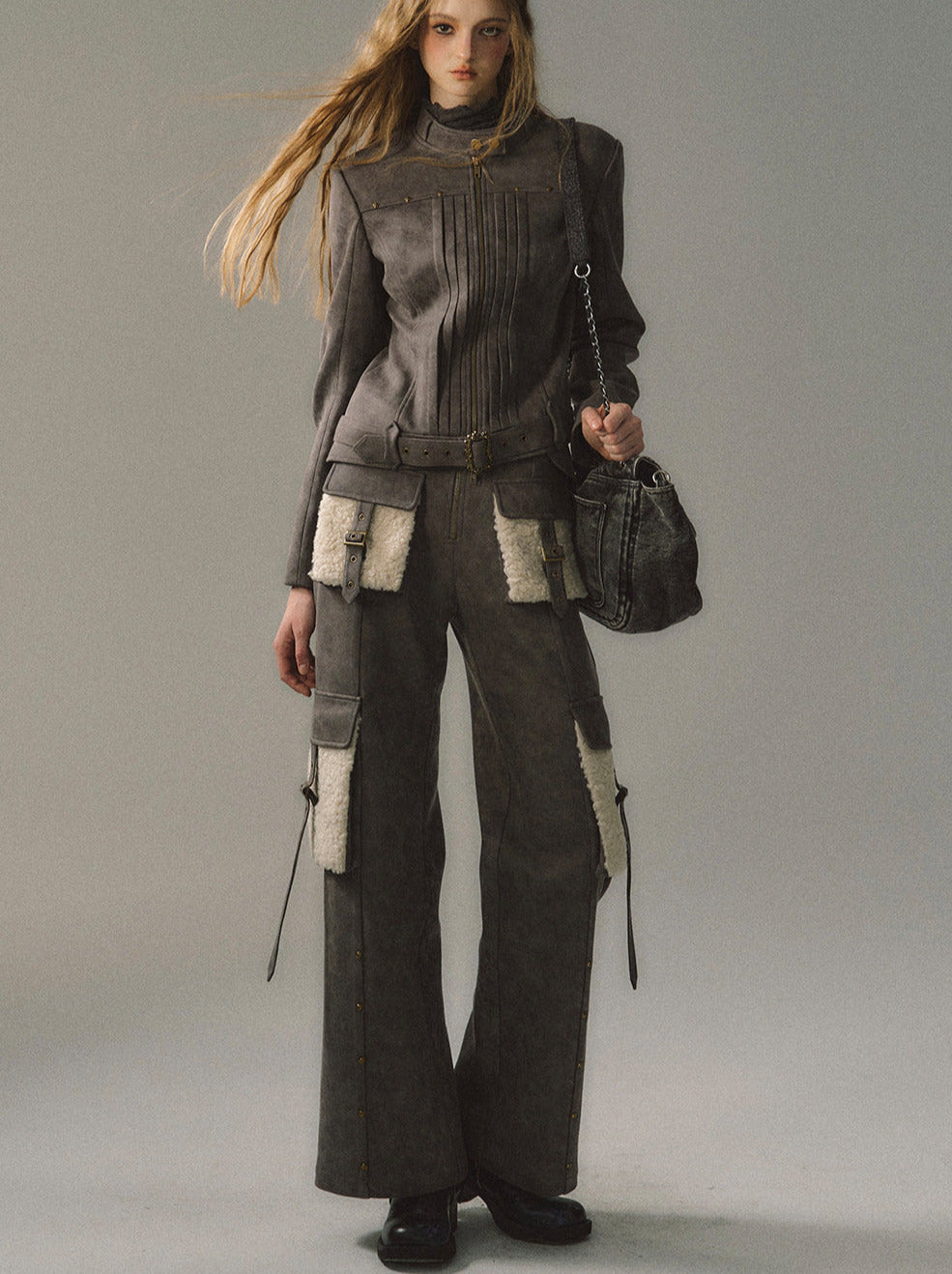 High Pocket Straight Slim Cargo Street Loose Large Pants