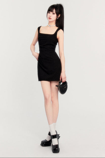 Halter French Square Dress Neck