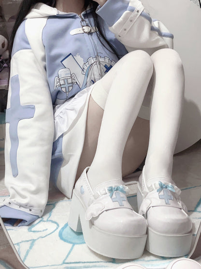 Kaikai Shoes Angel Lace Platform Medical