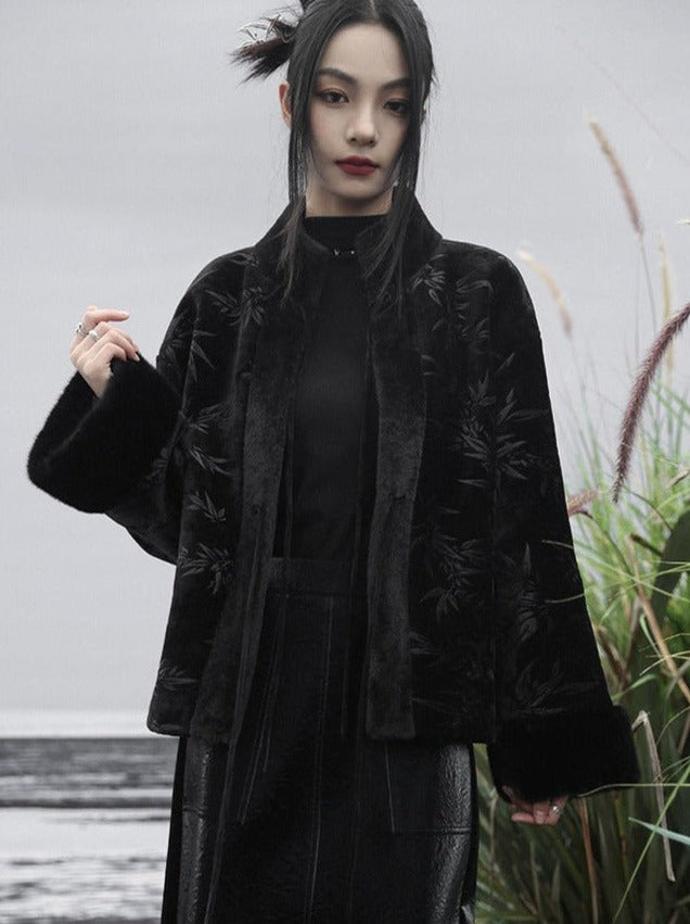 ファーチャイナベルベットアウターウェア