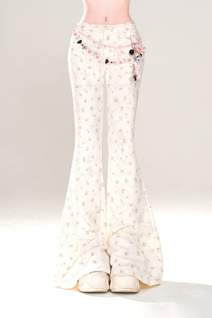 Pants Floral Trouser Flared