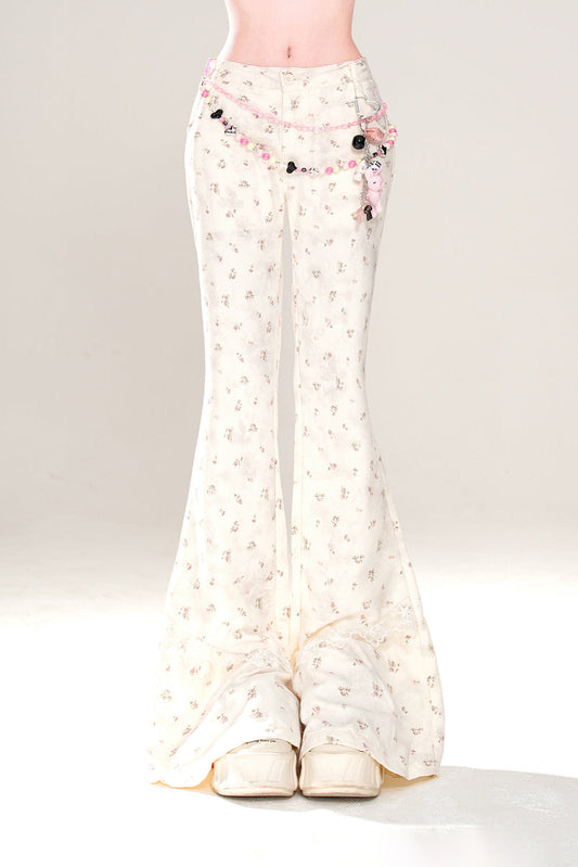 Pants Floral Trouser Flared