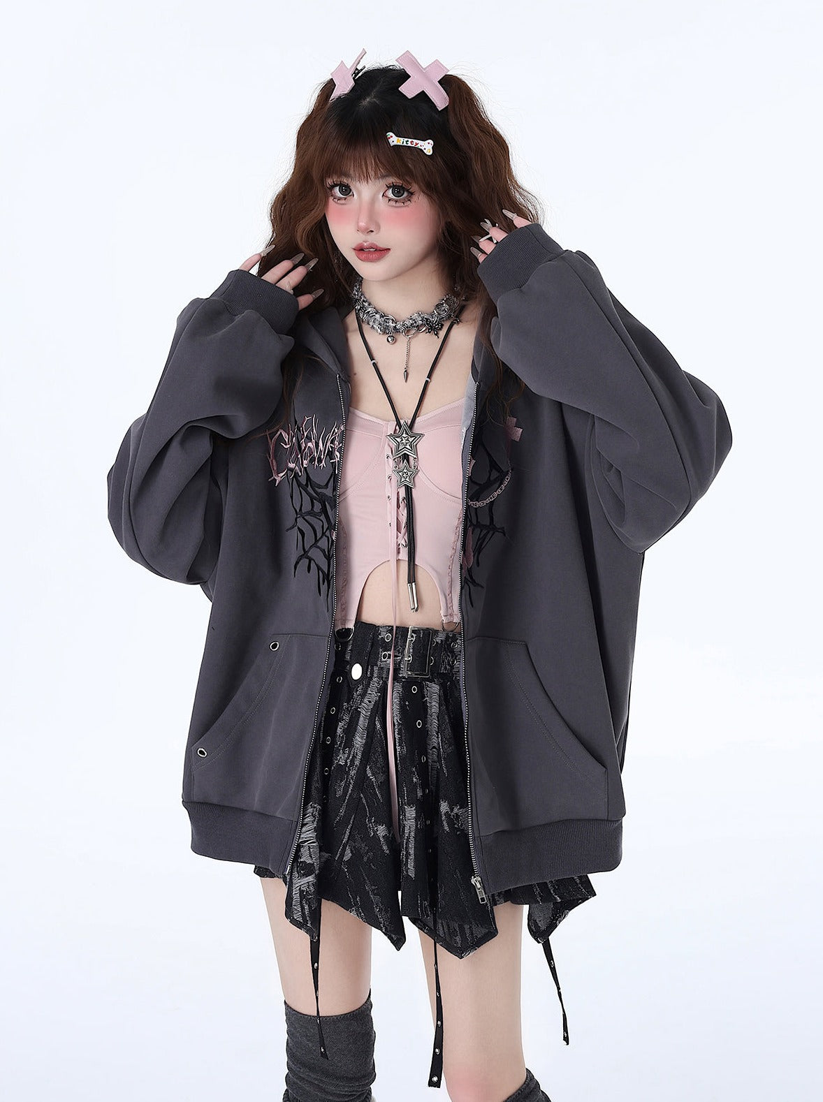 Versatile Niche Hoodie Punk Loose Sweet