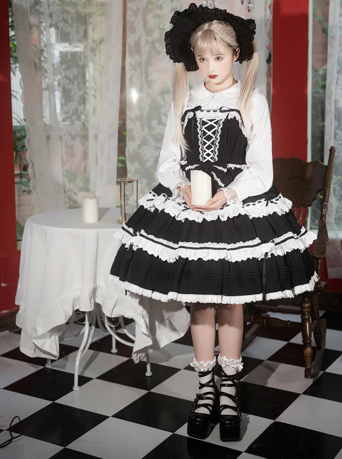 Suspender Dress Design Lace-up