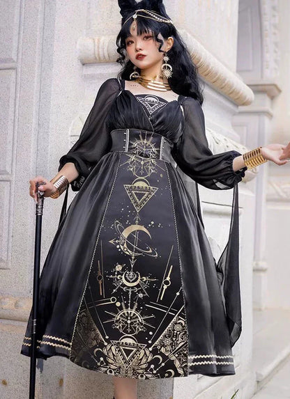 Full Sleeve Model Sheer Short Yarn Dress Shoulder + Sass + Nightmare Horus