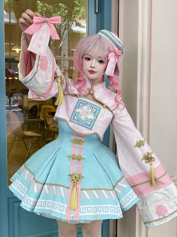 Sweet Hut Reserved Sea Jacket + Kyung + Pin Ribbon product Crolley + Dress Little
