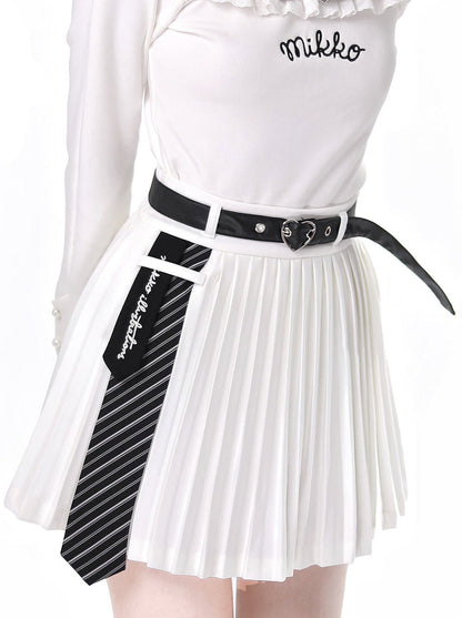 Pleated Nectai Eradalie Belt Skirt Curotto