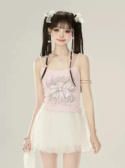 Zip Girly + Loose Butterfly Camisole Pants Jacket Ribbon Sweatshirt Hooded Pink