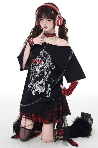 T-Shirt Girl Crazy Rock