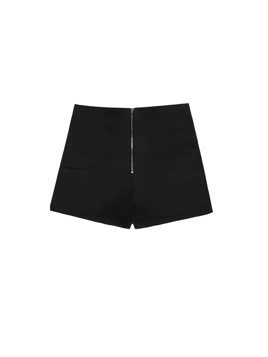 Pants Zipper Tight Short