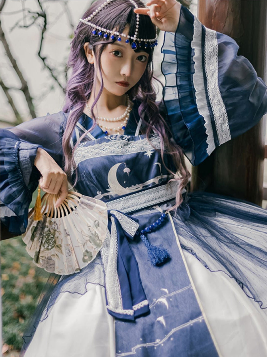 Ensemble Lolita Night Crescent Moon Robe suspendue