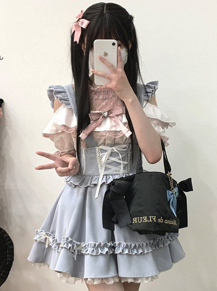 Flir Whauller Design ウエストレース アプリボン パフスカート