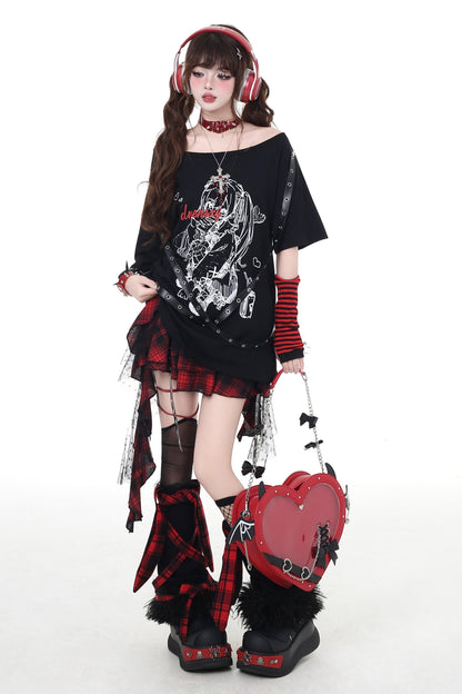 T-Shirt Girl Crazy Rock