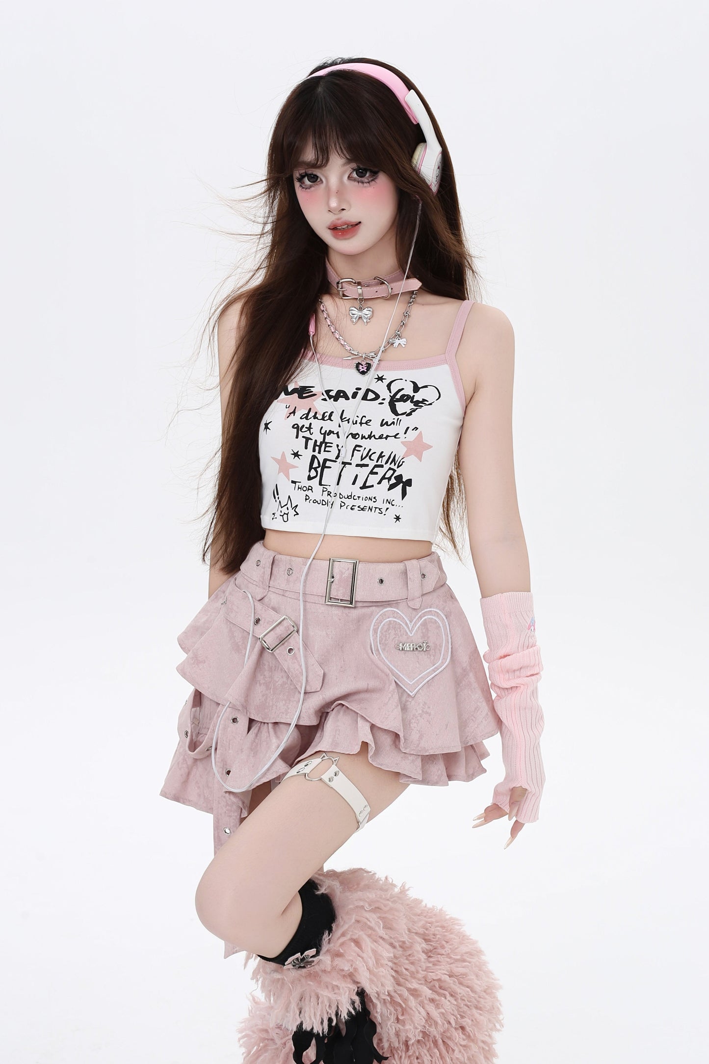 Camisole Tight Letter American Graffiti