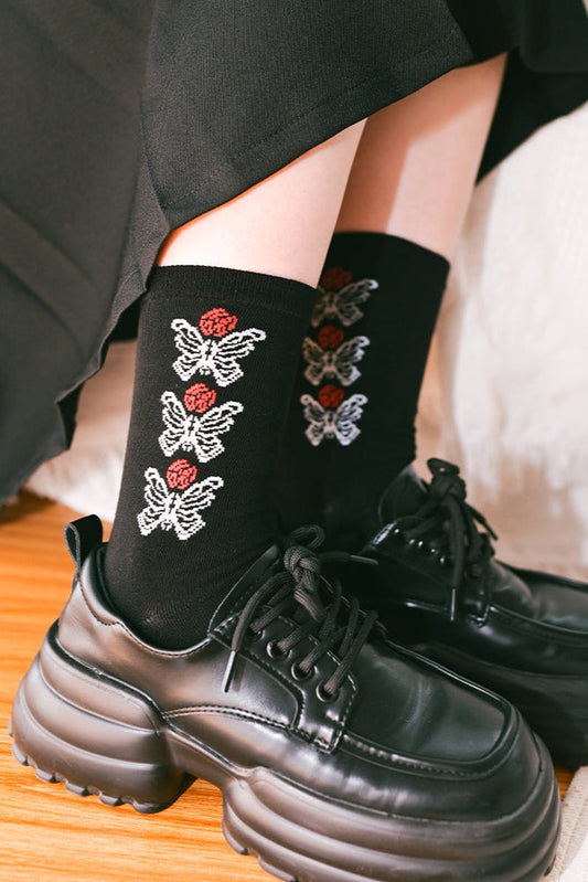 Retro Medium Butterfly Bloom Socks