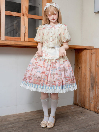 Apron Cute Ribbon Lolita + Dress + Design