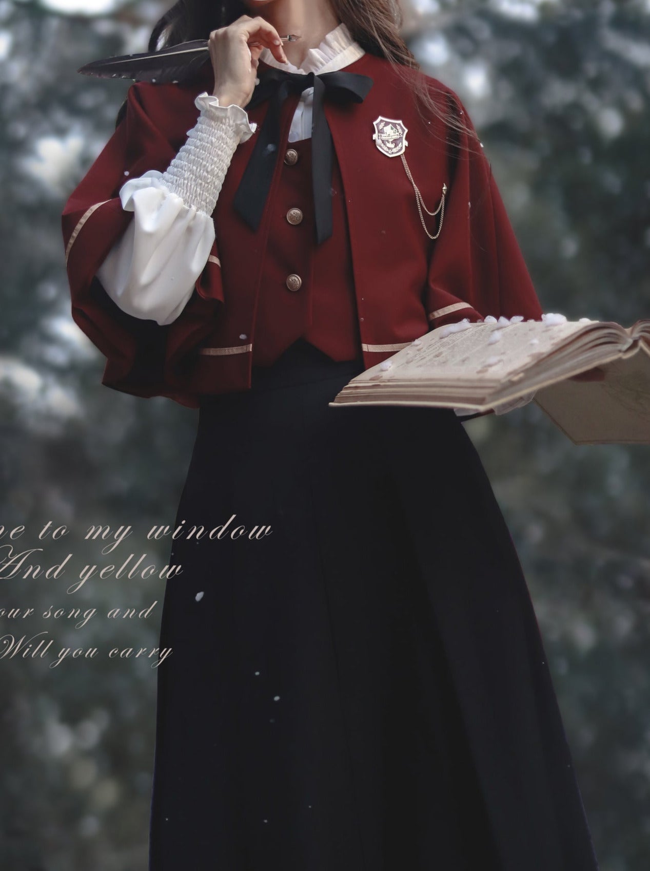 Shirt Long Skirt Elegant Cape Vest Christine