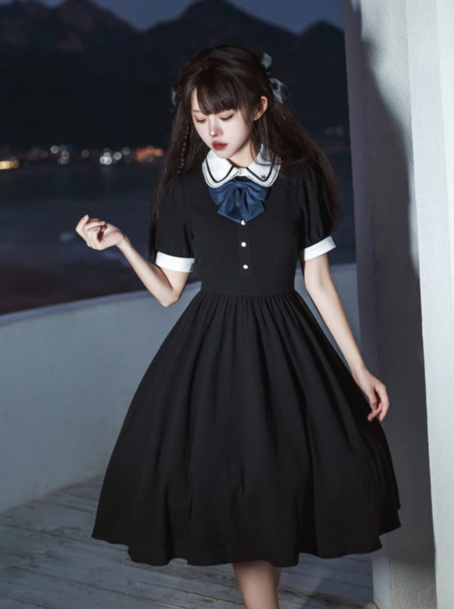Dress College Lolita Frilled + French Apron