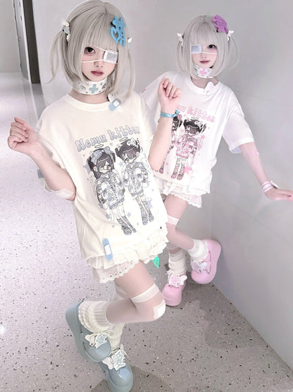 Angel Tops Neighborhood Illustration Twins Girl