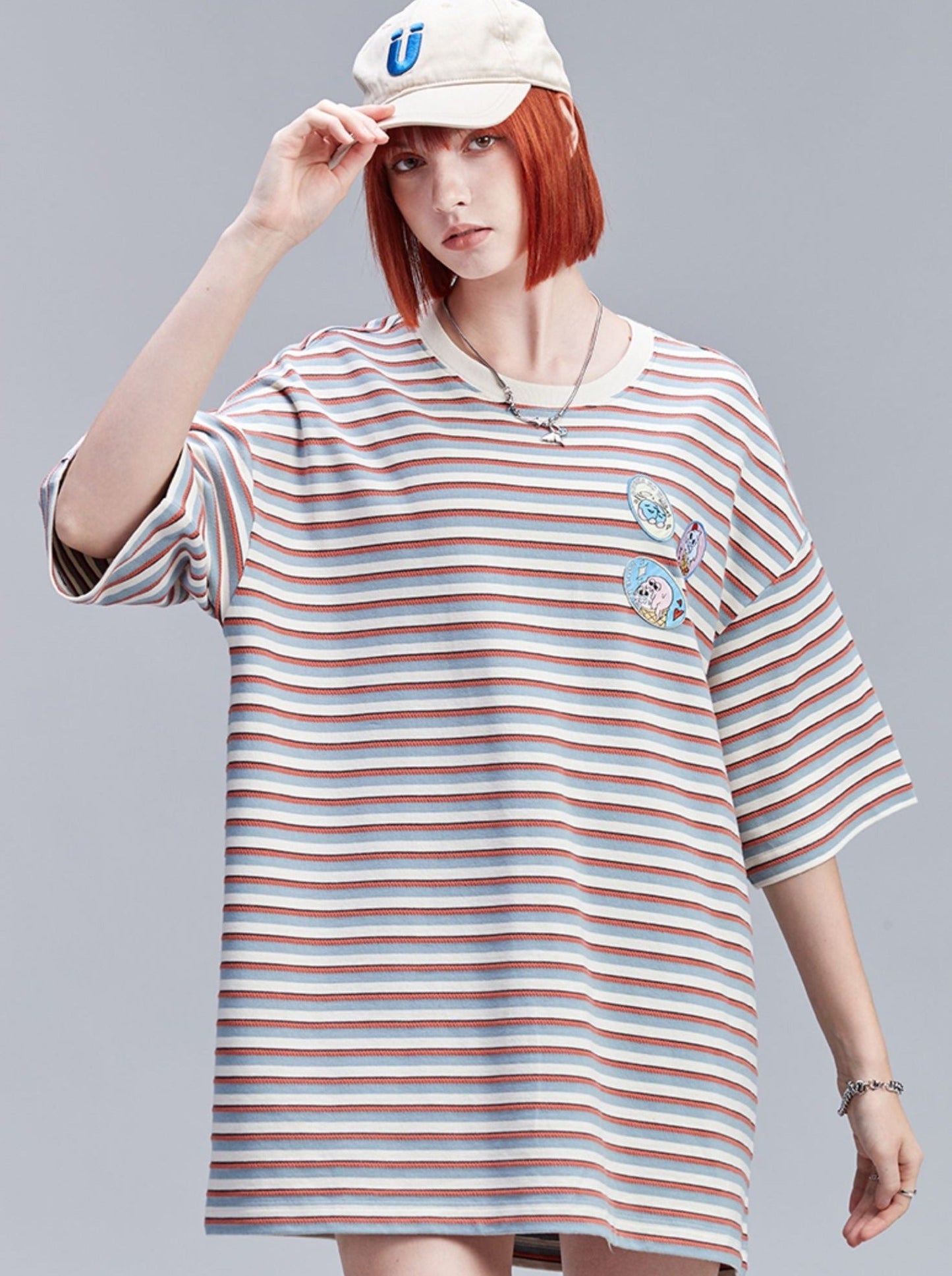 Pop Slim Border Loose T-Shirt