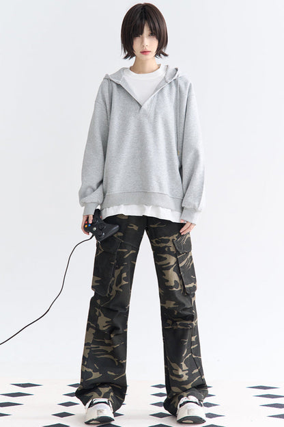camouflage Relaxed pants fit