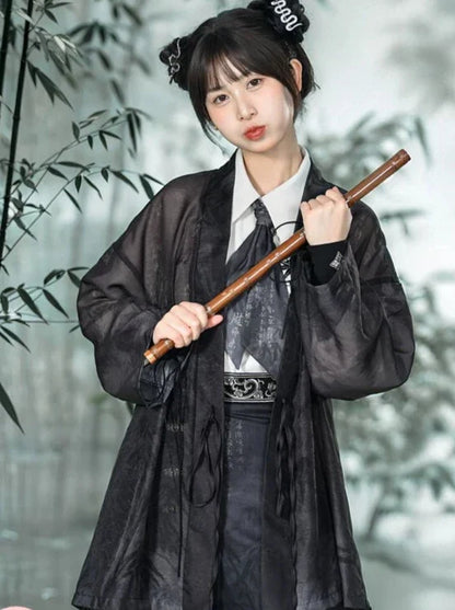 シャツとクラップスカートのチャイナモード