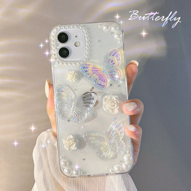 Transparent Butterfly Phone Case
