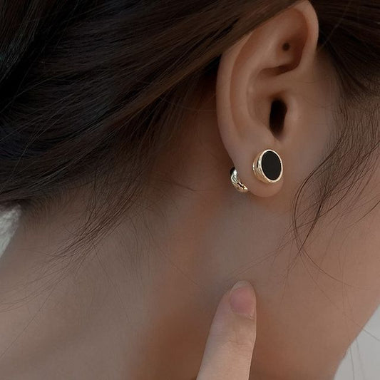 Earring Through Magnetic Alloy Rhinestone