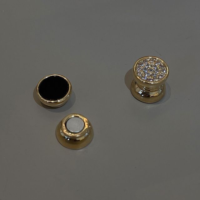 Earring Through Magnetic Alloy Rhinestone