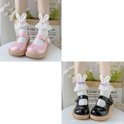 / Rabbit Ear Socks of 2 Bow Accent Set