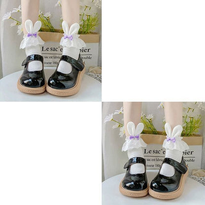 / Rabbit Ear Socks of 2 Bow Accent Set