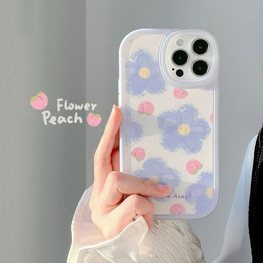 携帯電話用花柄ケース