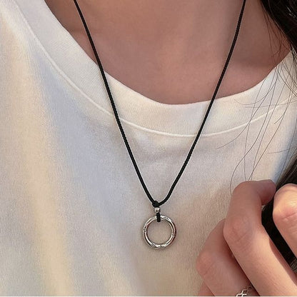 Necklace Hoop Alloy String Pendant