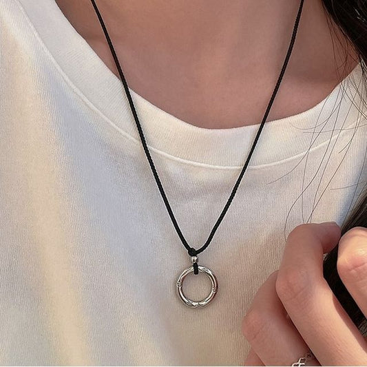 Necklace Hoop Alloy String Pendant