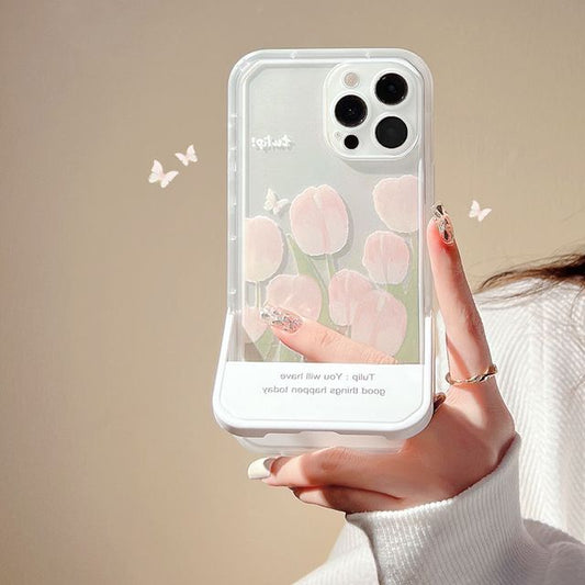 チューリップスタンドスマホケース